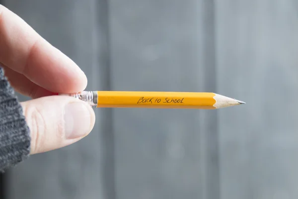 Ritorno a scuola - scritto a matita — Foto Stock