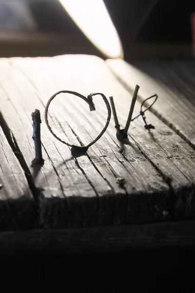 AMOR Feliz día de San Valentín idea, invitación a la boda o tarjeta de felicitación — Foto de Stock