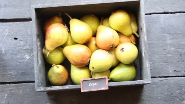 Świeże zdrowe organiczne wegańskie jedzenie pomysł — Wideo stockowe