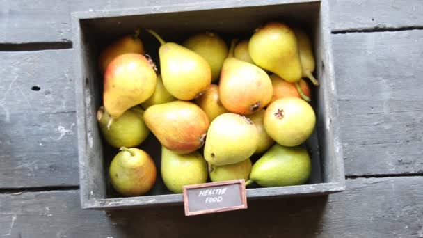 Gesundes Ernährungskonzept im Vintage-Stil — Stockvideo