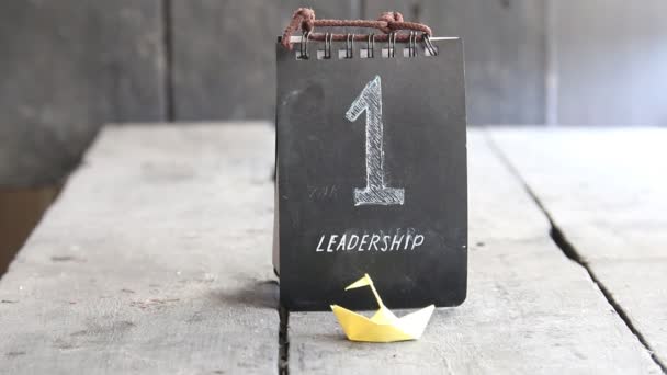 Liderlik metin, iş kavramı — Stok video