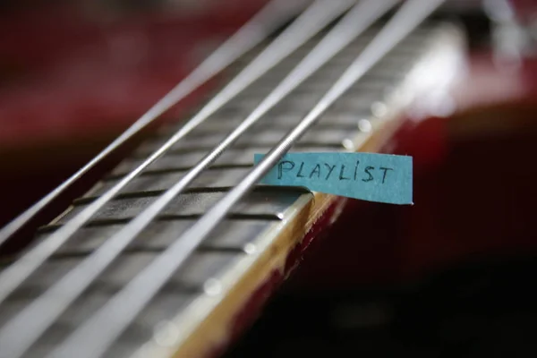 Vintage Gitara Basowa Struny Zbliżenie — Zdjęcie stockowe