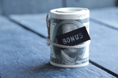 İkramiye. Başarılı bir iş fikri. Klasik stil.