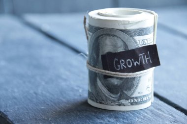 Gelir büyüme konsepti. Para için. Başarılı iş fikri.