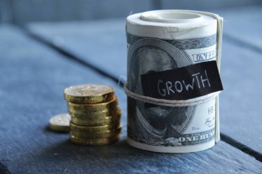 Gelir büyüme konsepti. Para için. Başarılı iş fikri.