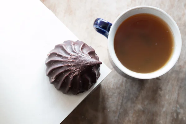 Chocolate covered marshmallows — Stock Photo, Image