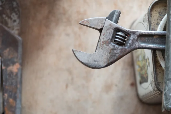 Adjustable wrench. — Stock Photo, Image