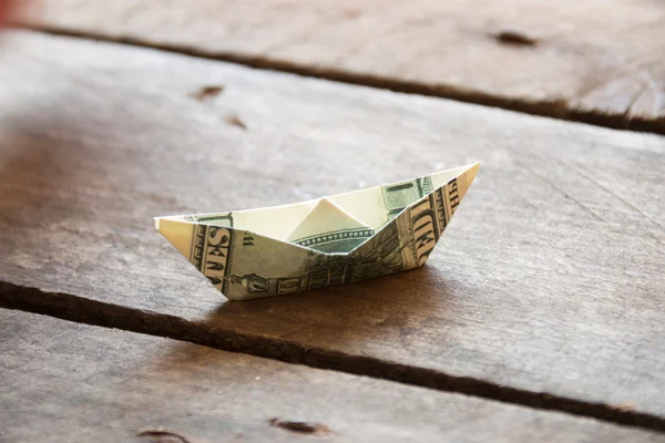 Ship with money — Stock Photo, Image