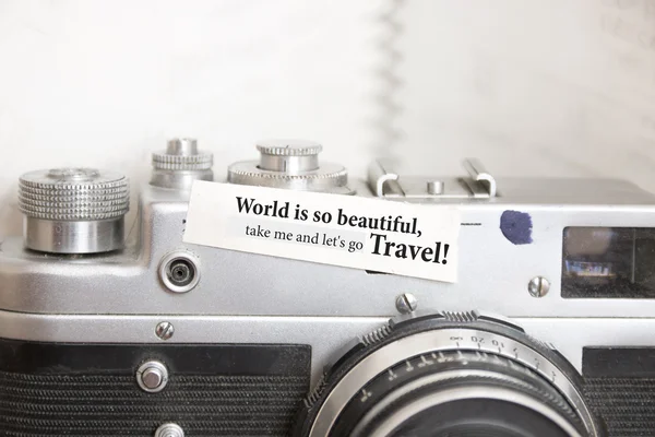 Wereld is zo mooi, neem me en let's go reizen — Stockfoto