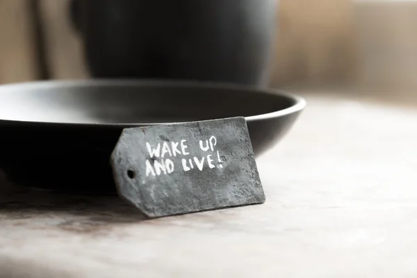 Wake up en live en een kopje koffie — Stockfoto