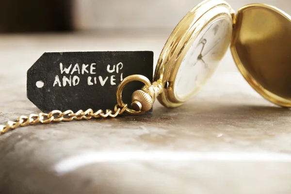 Wake up a živé a kapesní hodinky — Stock fotografie