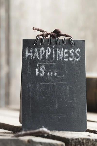 La felicidad es texto — Foto de Stock