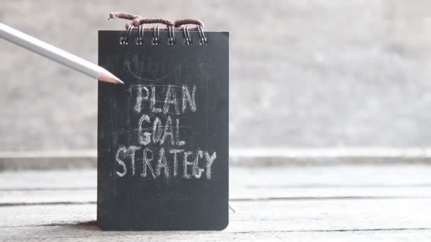 План, цель, стратегия — стоковое видео