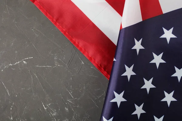 Bandiera Usa Sfondo Scuro Cemento Vista Dall Alto Posto Tuo — Foto Stock