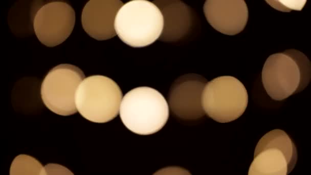 Blikající Světla Vánoční Věnce Rozostřené Pozadí Detail — Stock video