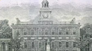 ABD Başkanı 100 dolarlık banknot hareketini durdurdu, yakınlaştırma etkisi, yakın çekim 