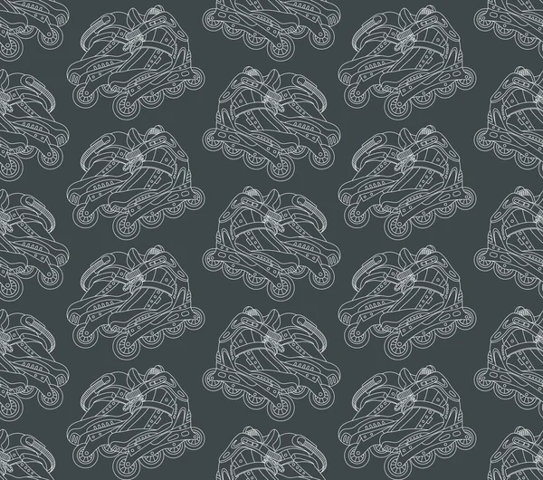 Tekerlekli paten üzerinde gri bir arka plan ile Seamless Modeli