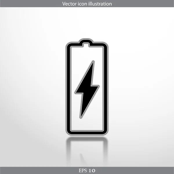 Vector de la batería web icono plano — Archivo Imágenes Vectoriales