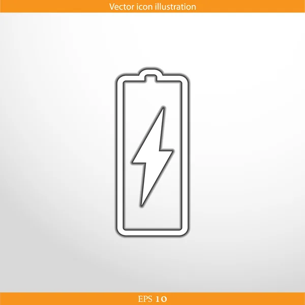 Vector battery web flat icon — Stock Vector