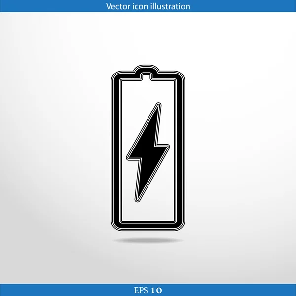 Vector de la batería web icono plano — Vector de stock
