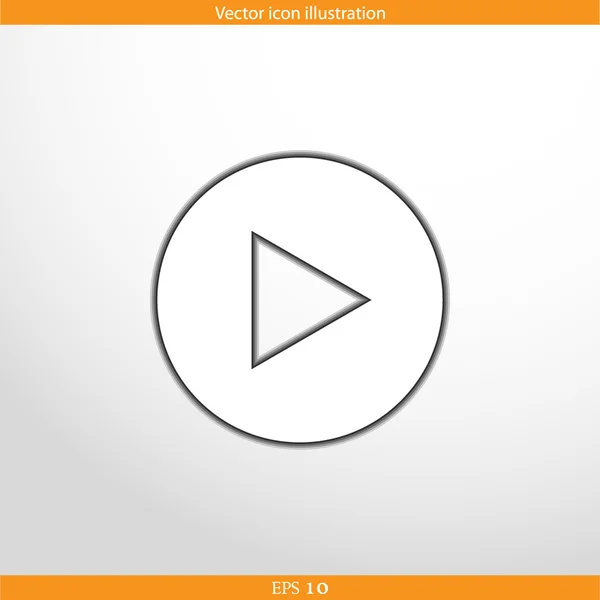 ベクトル再生 web フラット アイコン — ストックベクタ