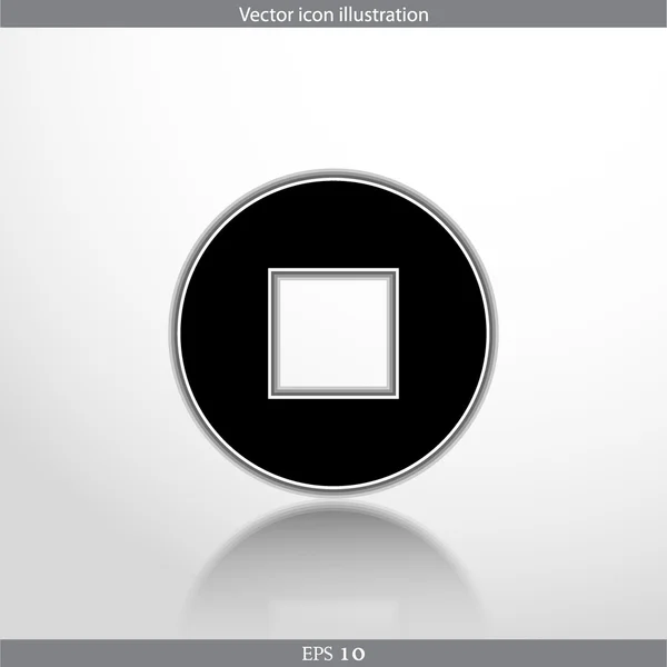 Icône plate d'arrêt vectoriel — Image vectorielle