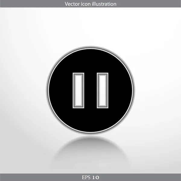 Vector pause web flat icon — Stock Vector