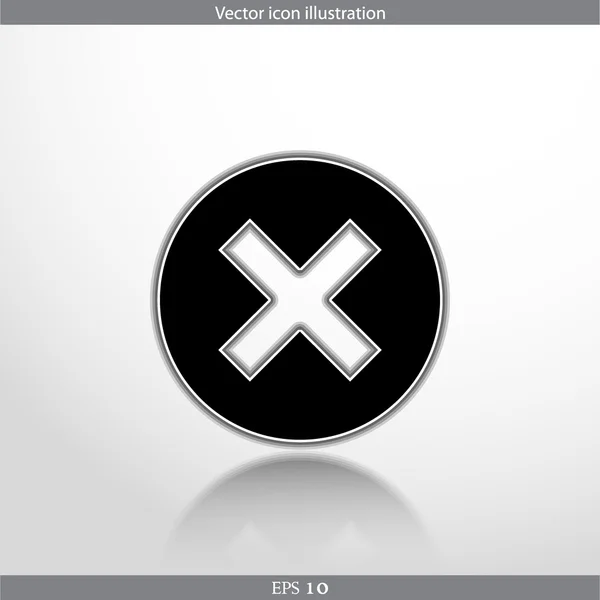 Vector close web flat icon — Stock Vector