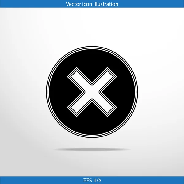 Vector cerrar web icono plano — Vector de stock