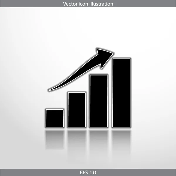 ベクトル グラフ web フラット アイコン — ストックベクタ
