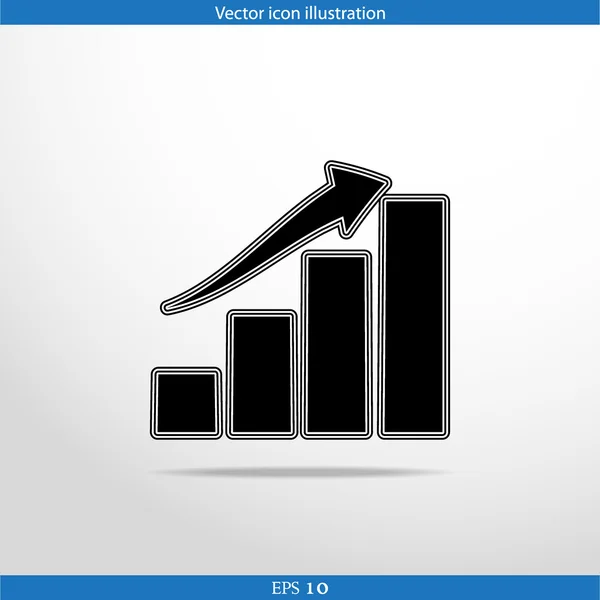 ベクトル グラフ web フラット アイコン — ストックベクタ