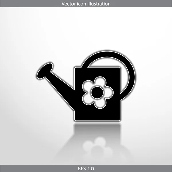 Vector watering can web flat icon — Stock Vector