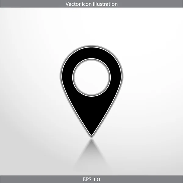 Vector mapa puntero web plano icono — Vector de stock