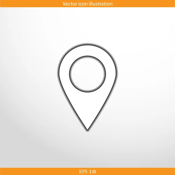 Vector map pointer web flat icon — Stock Vector