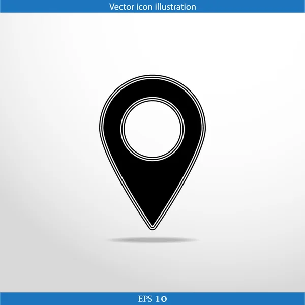 Vector mapa puntero web plano icono — Vector de stock