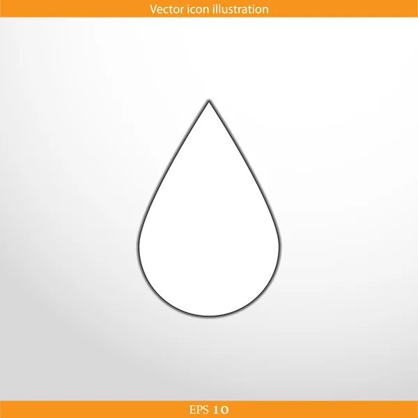 Vector drop web flat icon — Stock Vector