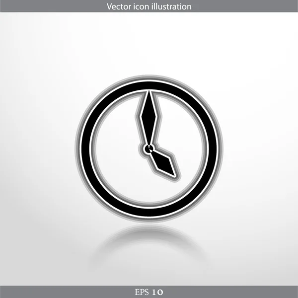 Vector clock web flat icon — Stock Vector