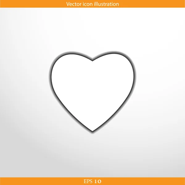 Vector heart web flat icon — Stock Vector