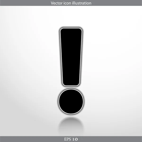 Vector exclamation web flat icon — Stock Vector