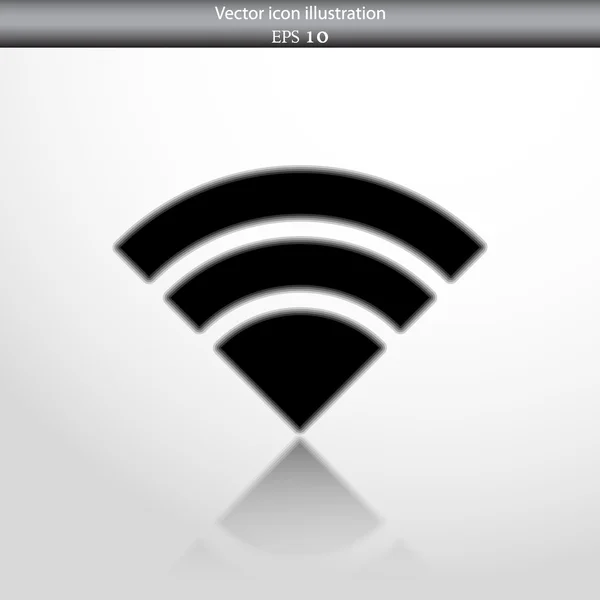 Vector wi fi web platte pictogram — Stockvector