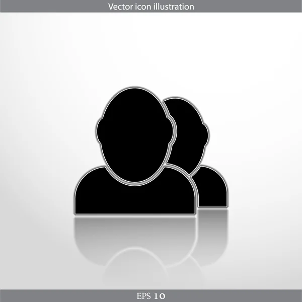 Vector icon of team work — Stock Vector