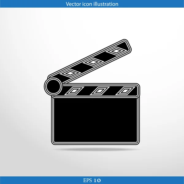 Vector clapperboard icono web — Vector de stock