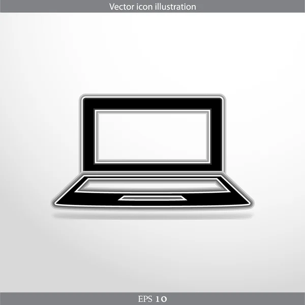 Vector laptop web icon — Stock Vector