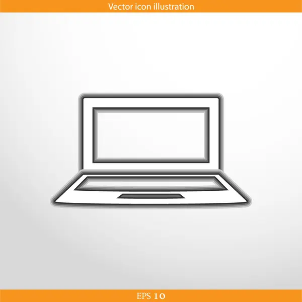 Vector laptop web icon — Stock Vector