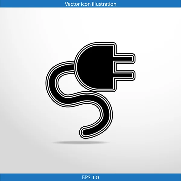 Icône web de prise électrique vectorielle — Image vectorielle