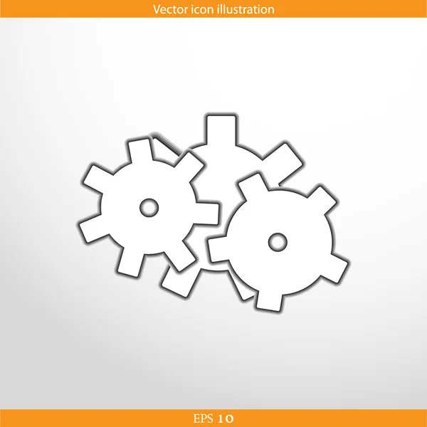 Vector icon of gears — Stock Vector