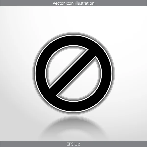 Vector not allowed sign web icon — Stock Vector