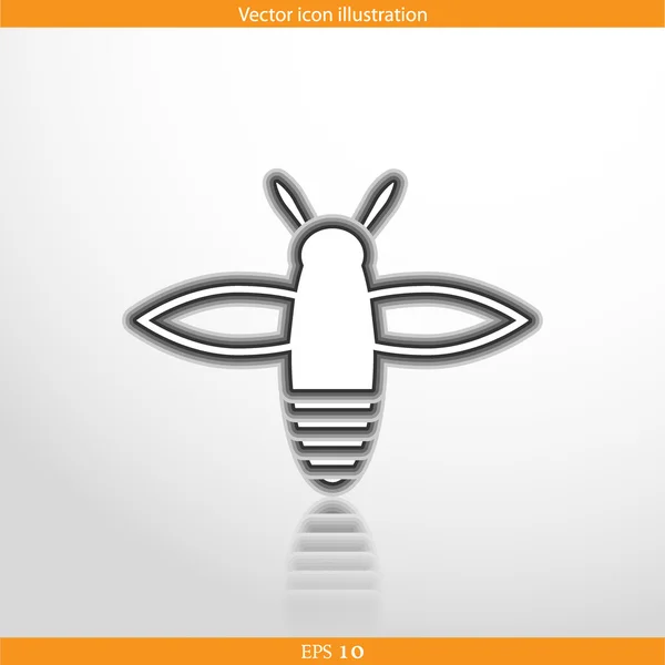 Vector bee web icon — Stock Vector