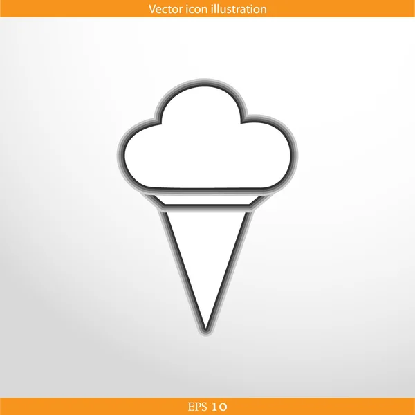 Vector ice cream web icon — Stock Vector