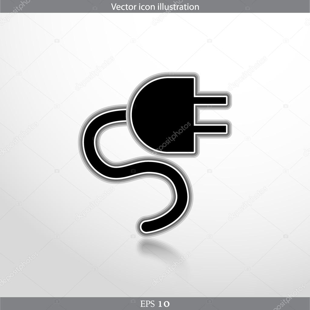Vector electrical plug web icon